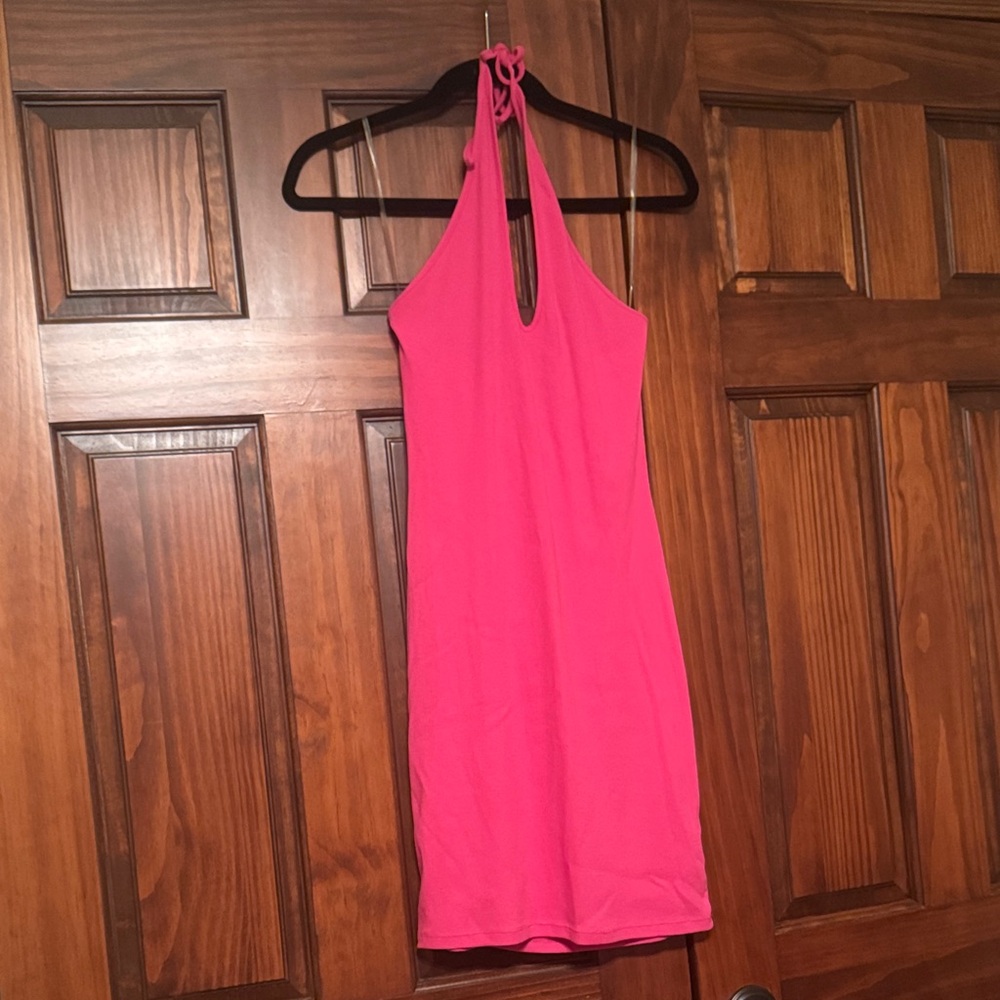 Wild Fable Barbiecore Hot Pink Backless Dress